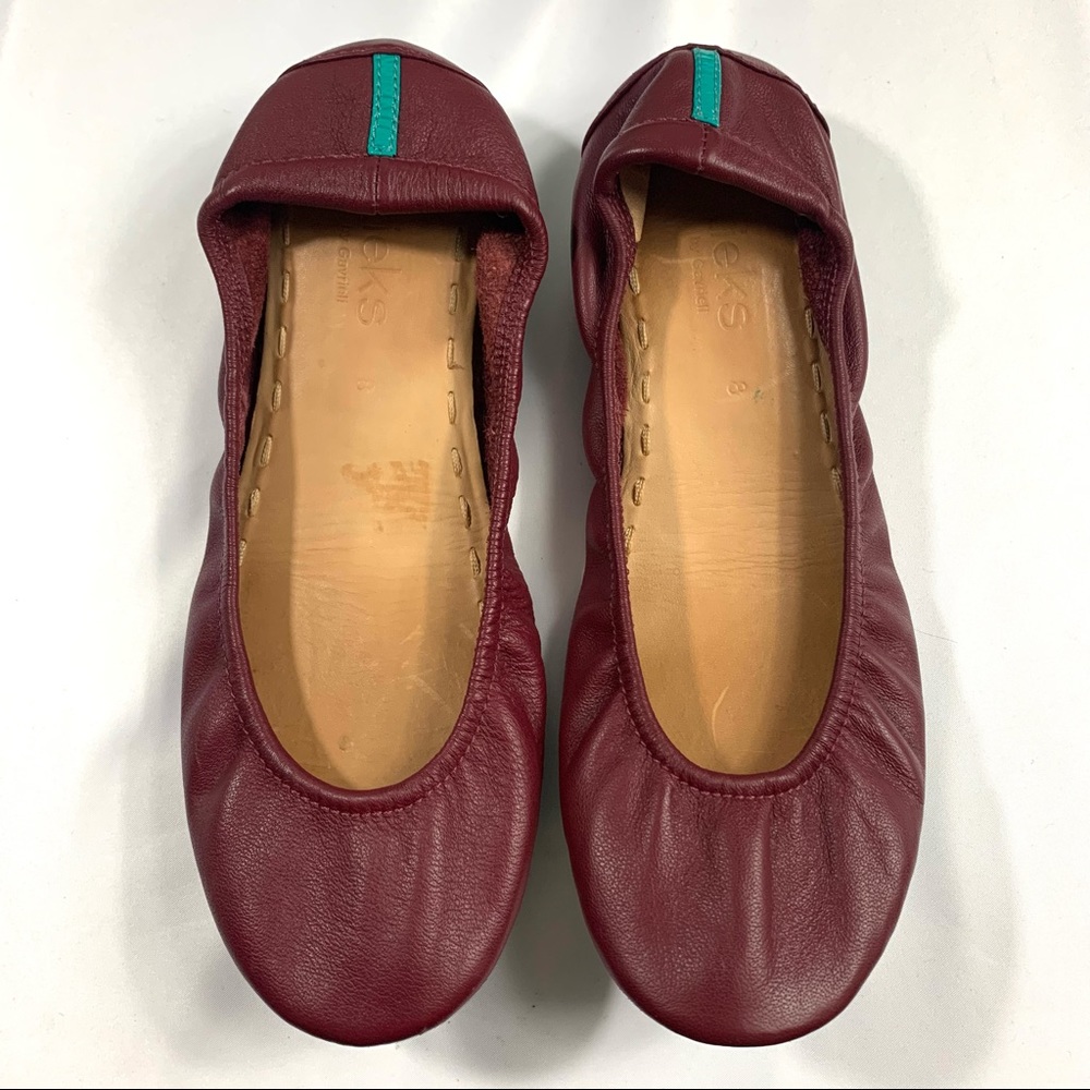 Burgundy Tieks Flats Size 8 reserved